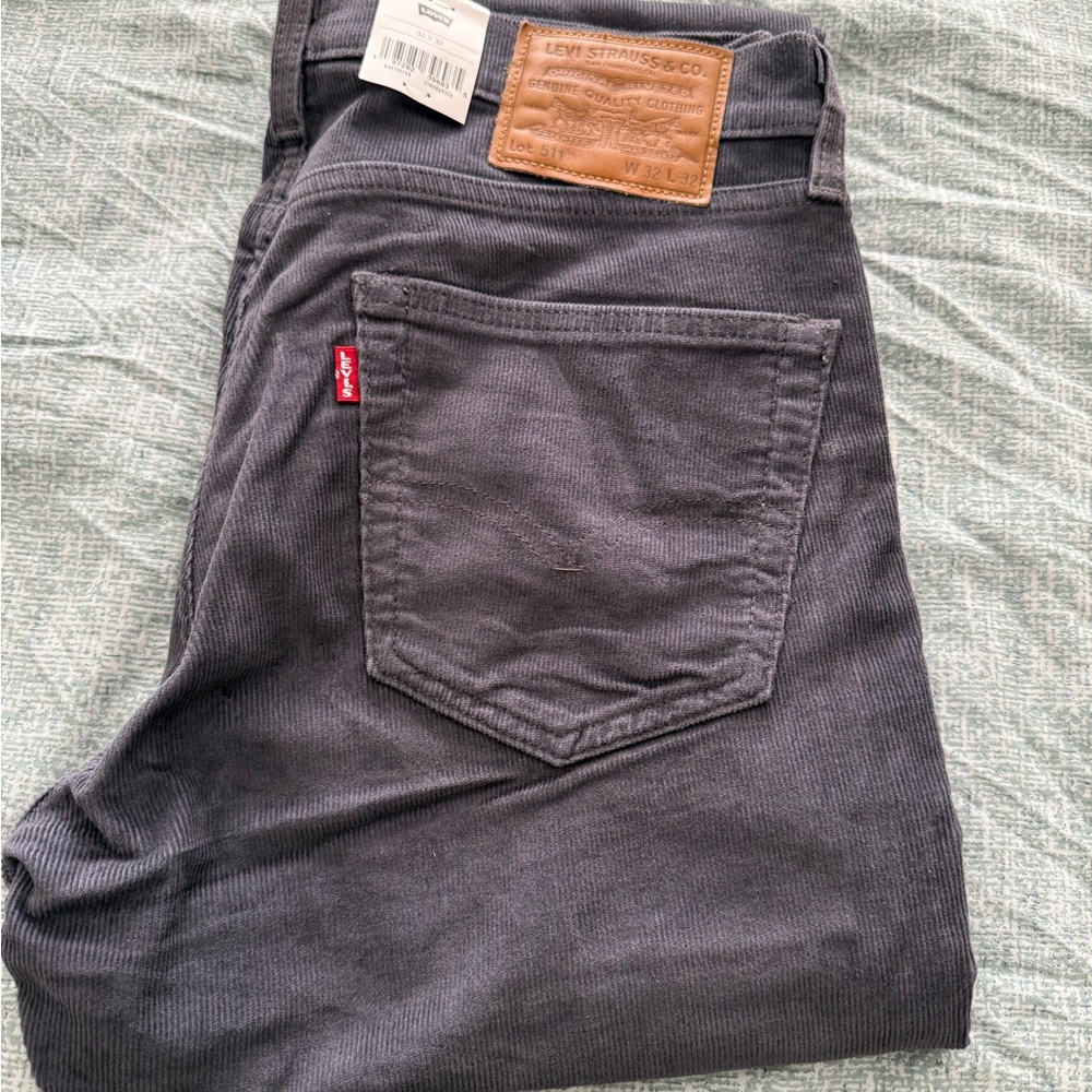 Levi's 511 Premium Blue/Grey Corduroy Trousers